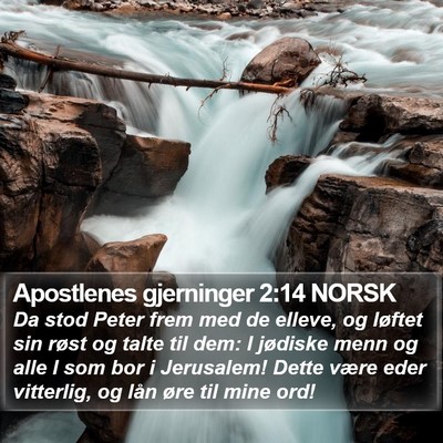 Apostlenes gjerninger 2:14 NORSK Bible Verse Image