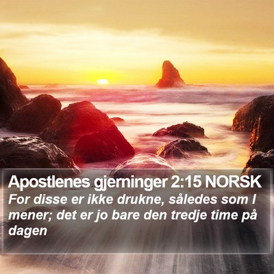 Apostlenes gjerninger 2:15 NORSK Bible Verse Image