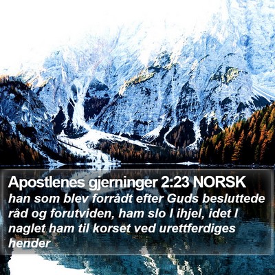 Apostlenes gjerninger 2:23 NORSK Bible Verse Image