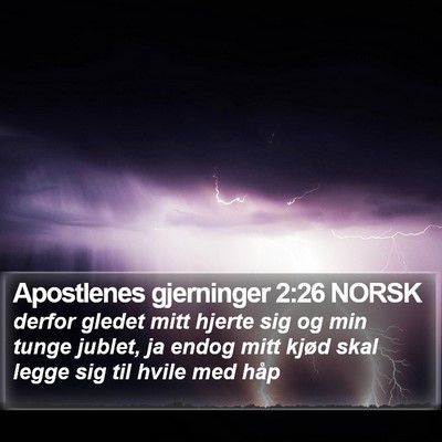 Apostlenes gjerninger 2:26 NORSK Bible Verse Image