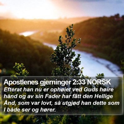 Apostlenes gjerninger 2:33 NORSK Bible Verse Image