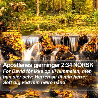 Apostlenes gjerninger 2:34 NORSK Bible Verse Image