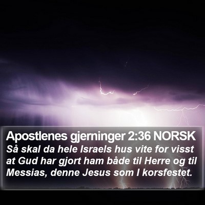 Apostlenes gjerninger 2:36 NORSK Bible Verse Image