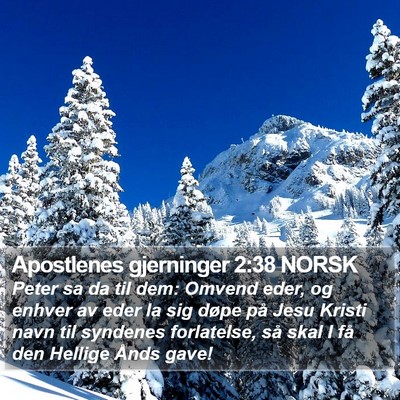 Apostlenes gjerninger 2:38 NORSK Bible Verse Image
