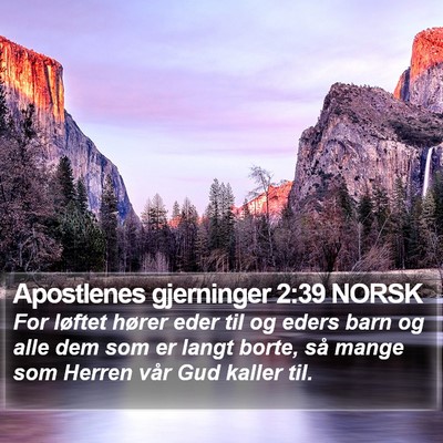 Apostlenes gjerninger 2:39 NORSK Bible Verse Image