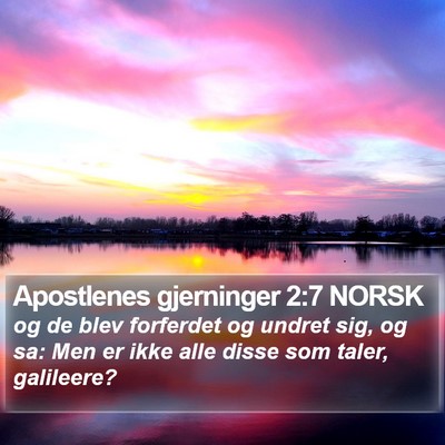 Apostlenes gjerninger 2:7 NORSK Bible Verse Image