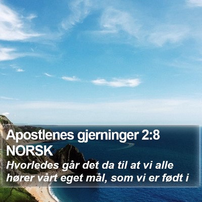 Apostlenes gjerninger 2:8 NORSK Bible Verse Image