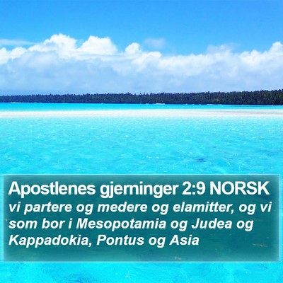 Apostlenes gjerninger 2:9 NORSK Bible Verse Image