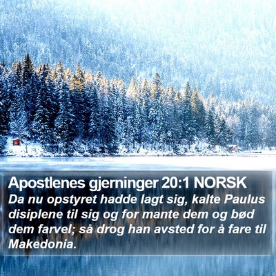 Apostlenes gjerninger 20:1 NORSK Bible Verse Image