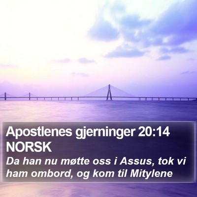 Apostlenes gjerninger 20:14 NORSK Bible Verse Image