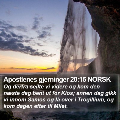 Apostlenes gjerninger 20:15 NORSK Bible Verse Image