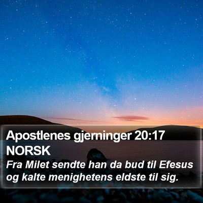 Apostlenes gjerninger 20:17 NORSK Bible Verse Image