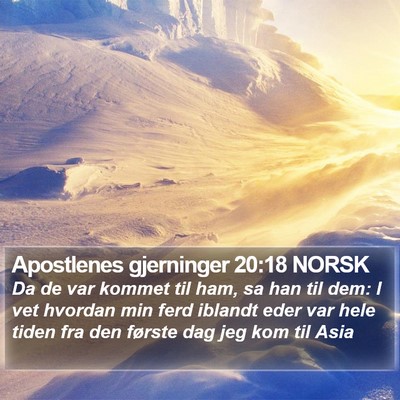 Apostlenes gjerninger 20:18 NORSK Bible Verse Image