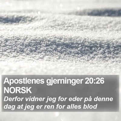 Apostlenes gjerninger 20:26 NORSK Bible Verse Image