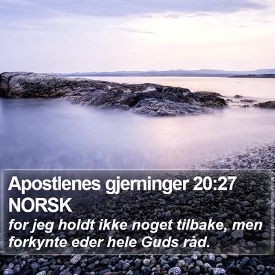 Apostlenes gjerninger 20:27 NORSK Bible Verse Image