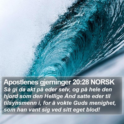 Apostlenes gjerninger 20:28 NORSK Bible Verse Image