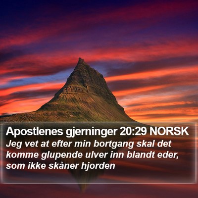 Apostlenes gjerninger 20:29 NORSK Bible Verse Image