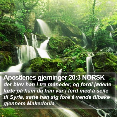 Apostlenes gjerninger 20:3 NORSK Bible Verse Image