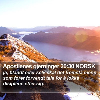 Apostlenes gjerninger 20:30 NORSK Bible Verse Image