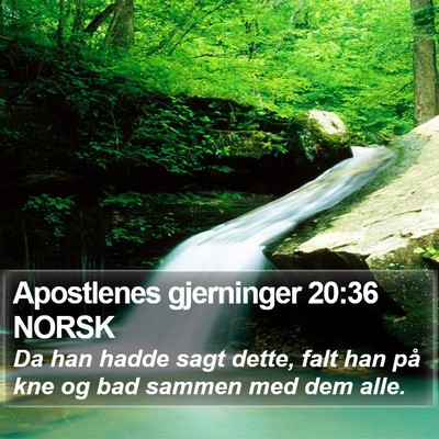 Apostlenes gjerninger 20:36 NORSK Bible Verse Image