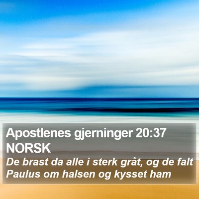 Apostlenes gjerninger 20:37 NORSK Bible Verse Image
