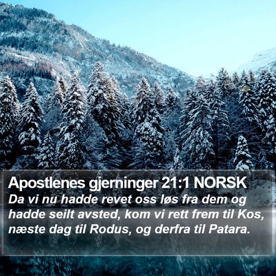 Apostlenes gjerninger 21:1 NORSK Bible Verse Image