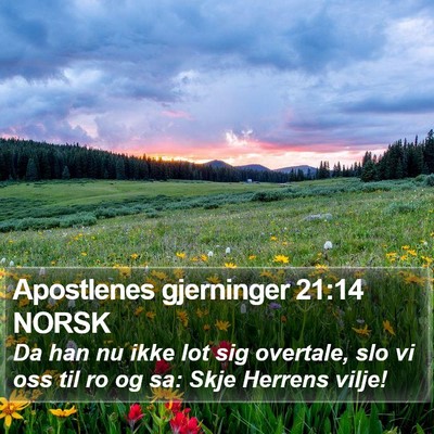 Apostlenes gjerninger 21:14 NORSK Bible Verse Image