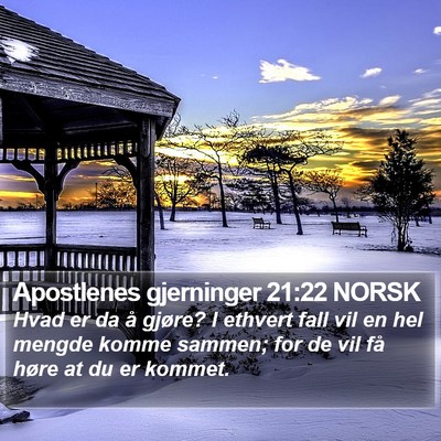 Apostlenes gjerninger 21:22 NORSK Bible Verse Image