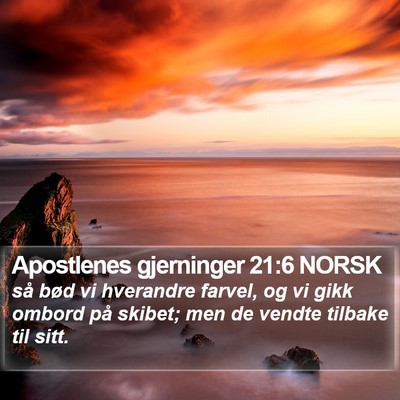 Apostlenes gjerninger 21:6 NORSK Bible Verse Image
