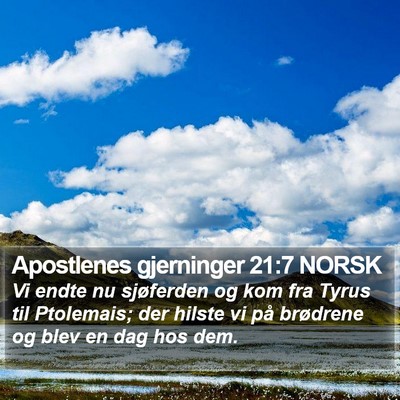 Apostlenes gjerninger 21:7 NORSK Bible Verse Image
