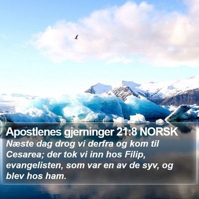 Apostlenes gjerninger 21:8 NORSK Bible Verse Image