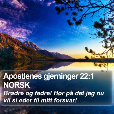 Apostlenes gjerninger 22:1 NORSK Bible Verse Image