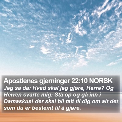 Apostlenes gjerninger 22:10 NORSK Bible Verse Image