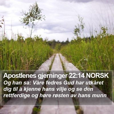 Apostlenes gjerninger 22:14 NORSK Bible Verse Image