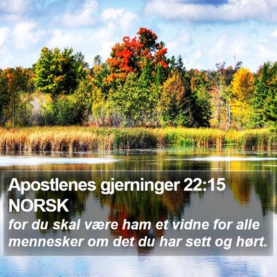 Apostlenes gjerninger 22:15 NORSK Bible Verse Image