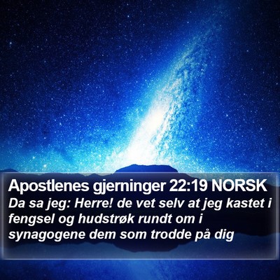 Apostlenes gjerninger 22:19 NORSK Bible Verse Image