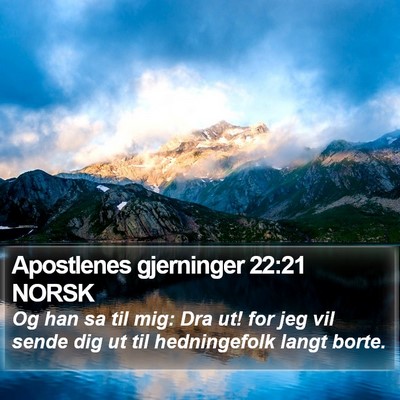 Apostlenes gjerninger 22:21 NORSK Bible Verse Image