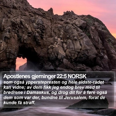 Apostlenes gjerninger 22:5 NORSK Bible Verse Image