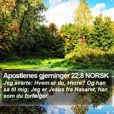 Apostlenes gjerninger 22:8 NORSK Bible Verse Image