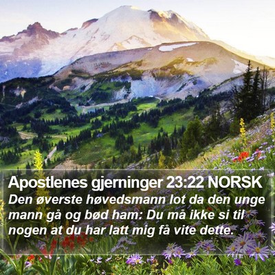 Apostlenes gjerninger 23:22 NORSK Bible Verse Image