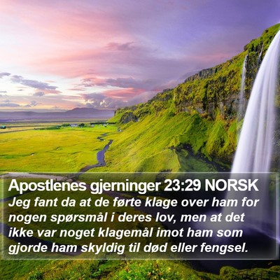 Apostlenes gjerninger 23:29 NORSK Bible Verse Image