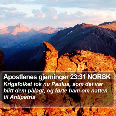 Apostlenes gjerninger 23:31 NORSK Bible Verse Image