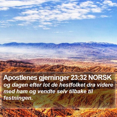 Apostlenes gjerninger 23:32 NORSK Bible Verse Image