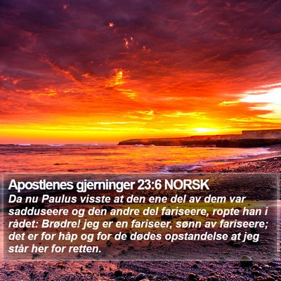 Apostlenes gjerninger 23:6 NORSK Bible Verse Image
