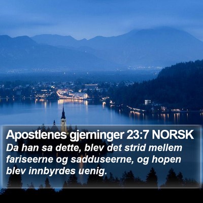 Apostlenes gjerninger 23:7 NORSK Bible Verse Image