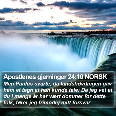 Apostlenes gjerninger 24:10 NORSK Bible Verse Image