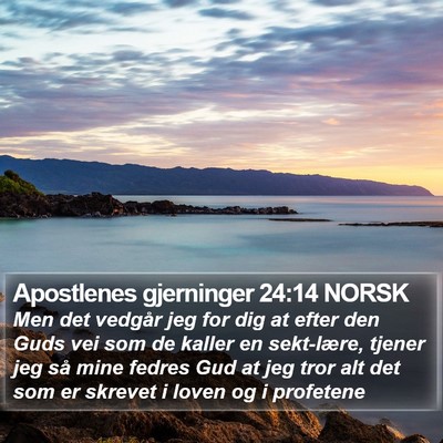 Apostlenes gjerninger 24:14 NORSK Bible Verse Image