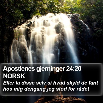 Apostlenes gjerninger 24:20 NORSK Bible Verse Image