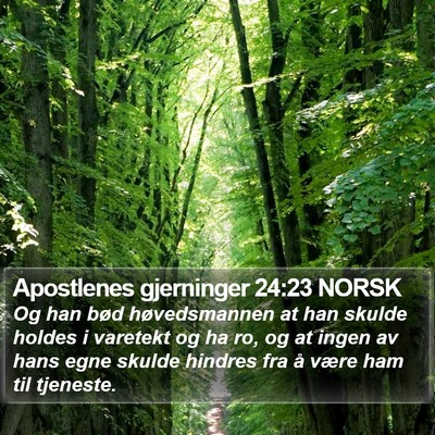 Apostlenes gjerninger 24:23 NORSK Bible Verse Image