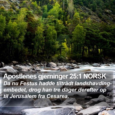 Apostlenes gjerninger 25:1 NORSK Bible Verse Image